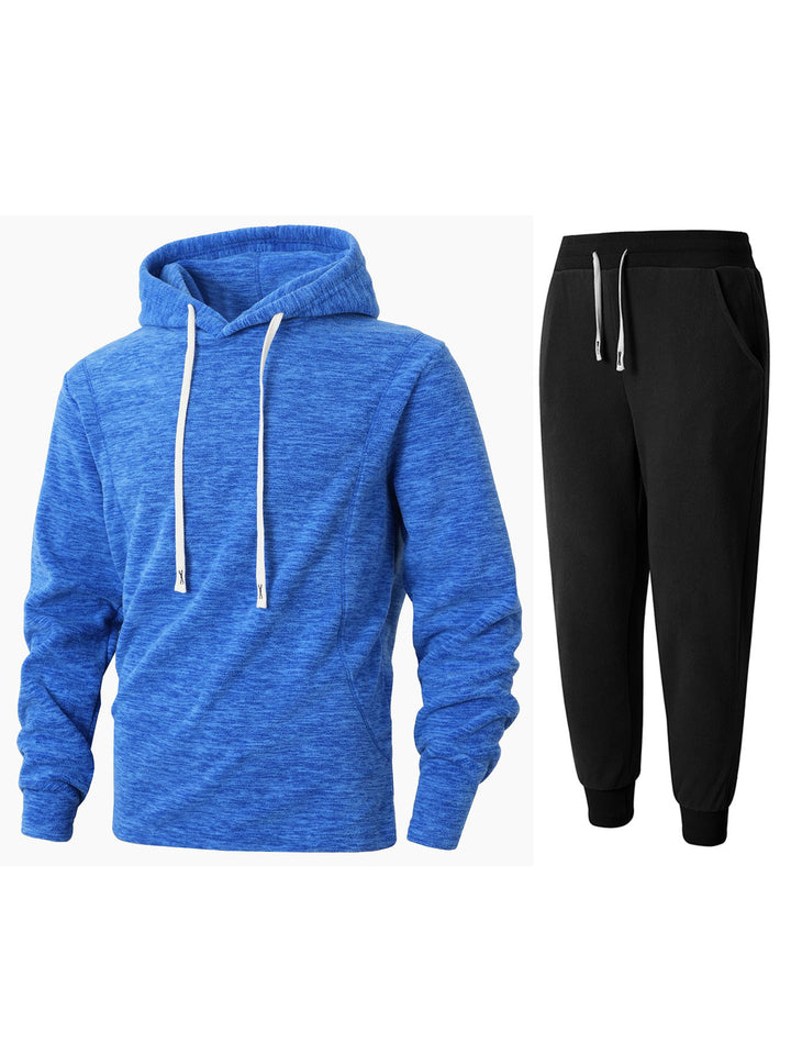 Herr Fleece-Hoodie och Joggingbyxor Set Mirla-Eva Jonsson