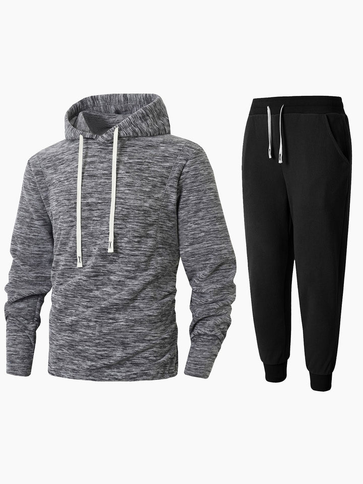 Herr Fleece-Hoodie och Joggingbyxor Set Mirla-Eva Jonsson