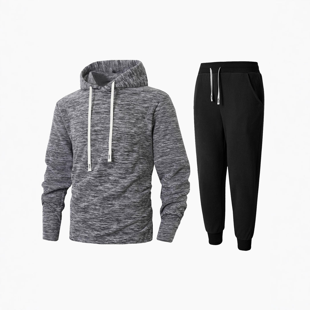 Herr Fleece-Hoodie och Joggingbyxor Set Mirla-Eva Jonsson
