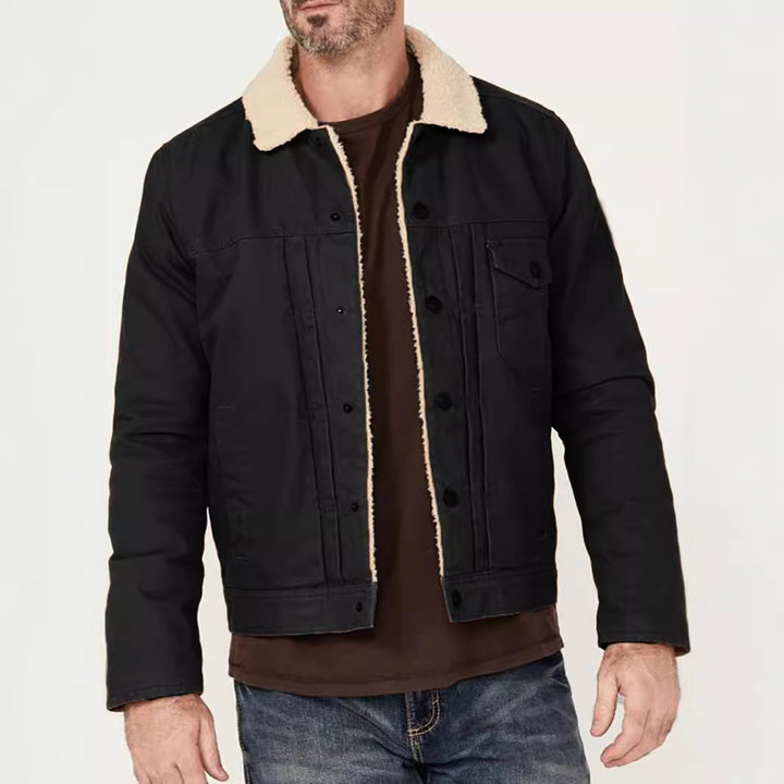 Herr Fleece fodrad bikerjacka Mirla-Eva Jonsson