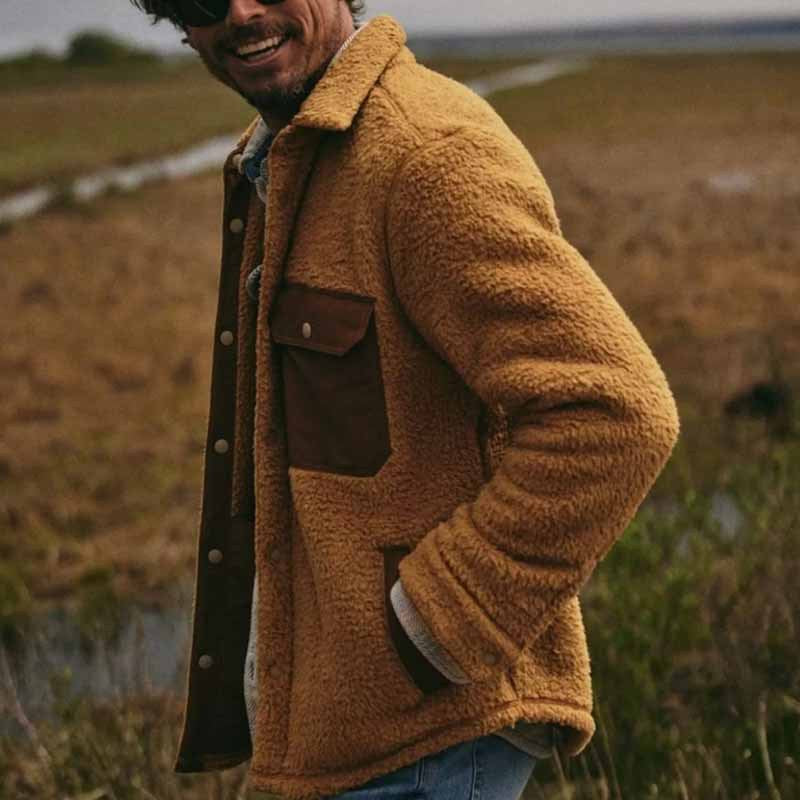 Herr Fleece-jacka med dubbellagerdesign och praktiska fickor Mirla-Eva Jonsson