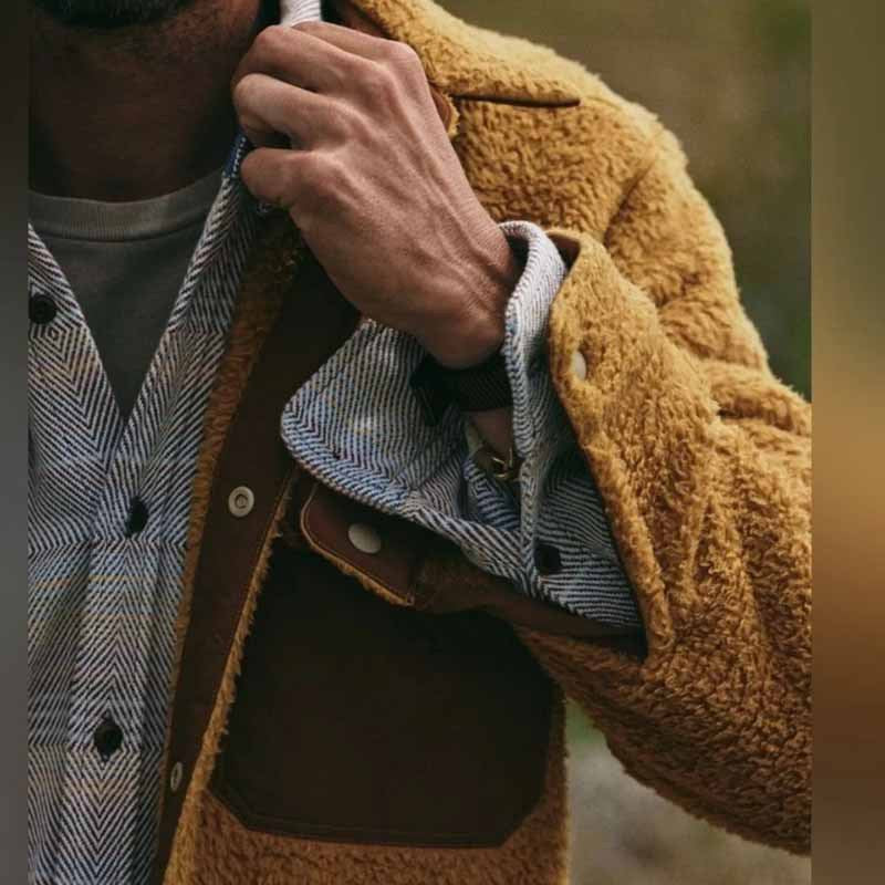 Herr Fleece-jacka med dubbellagerdesign och praktiska fickor Mirla-Eva Jonsson