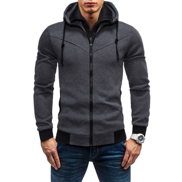 Herr Fleece-kapuschong jacka med stiligt design och praktiska fickor Mirla-Eva Jonsson