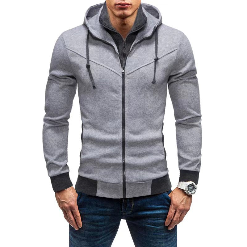 Herr Fleece-kapuschong jacka med stiligt design och praktiska fickor Mirla-Eva Jonsson