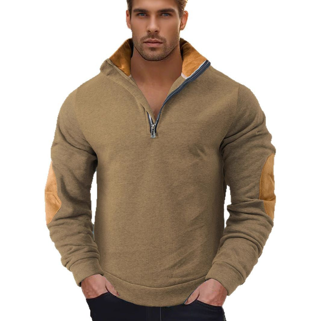 Herr Fleece-tröja med hög krage och eleganta detaljer Mirla-Eva Jonsson