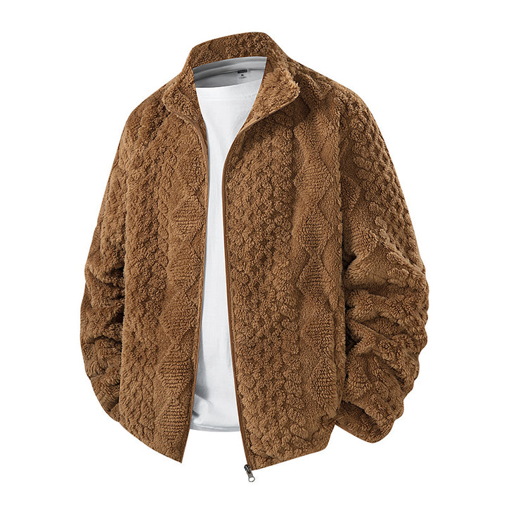 Herr Fleecejacka med hög krage och mjukt innerfoder Mirla-Eva Jonsson