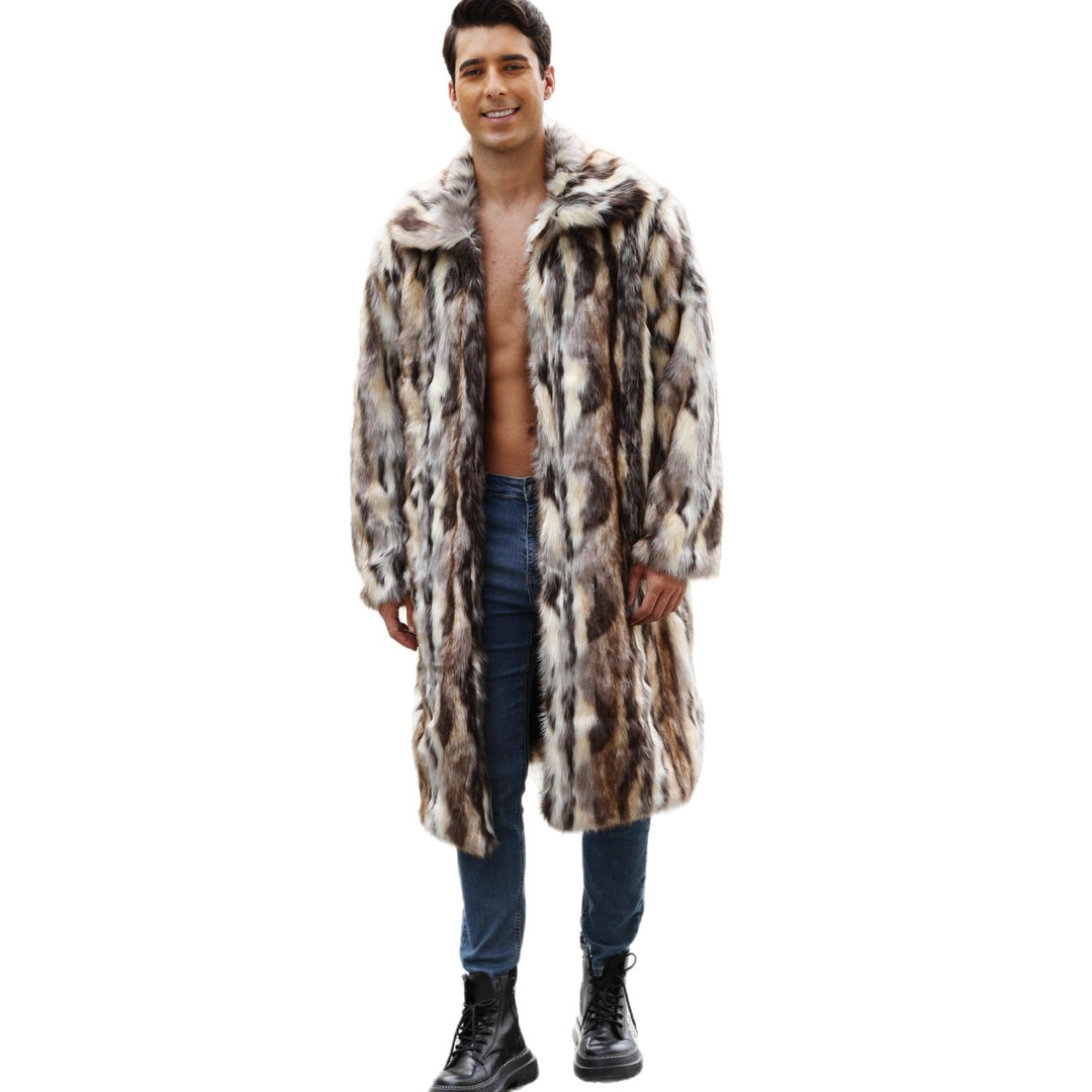 Herr Glamourös konstpäls kappa med voluminös krage Eva Jonsson-Eva Jonsson