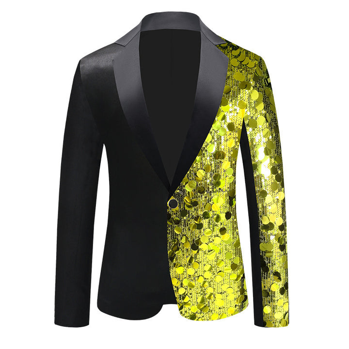 Herr Glittrande Smokingblazer med asymmetrisk design Mirla-Eva Jonsson
