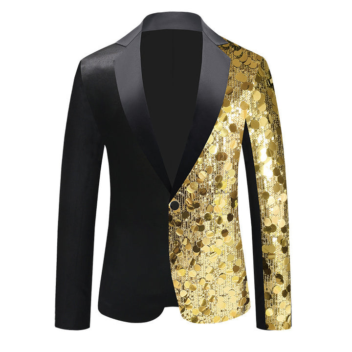 Herr Glittrande Smokingblazer med asymmetrisk design Mirla-Eva Jonsson