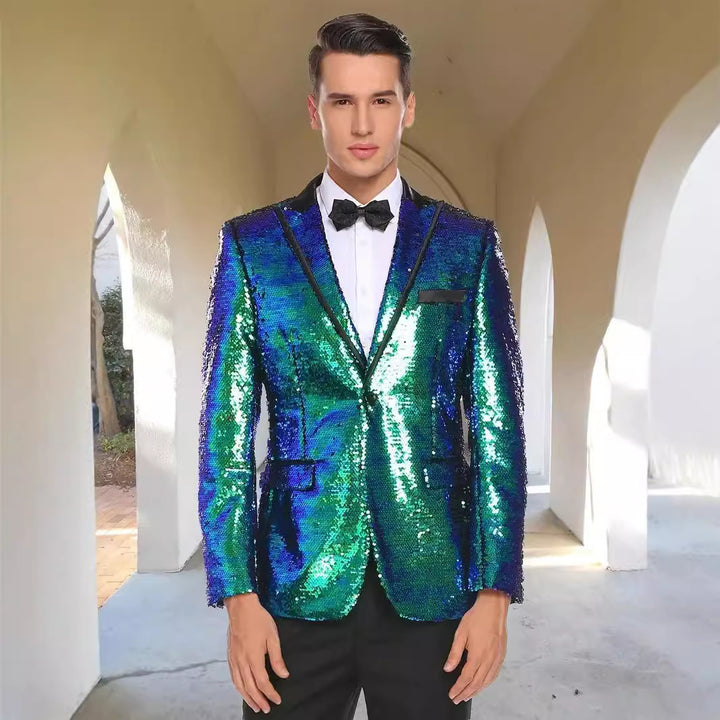 Herr Glittrande Smokingblazer med modernt Paljettdesign Mirla-Eva Jonsson