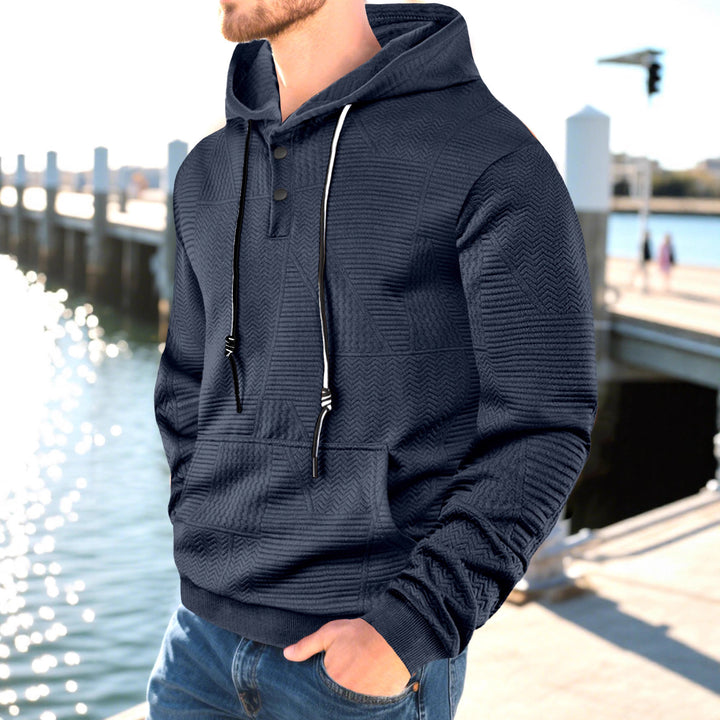 Herr Hoodie med strukturerad design Mirla-Eva Jonsson