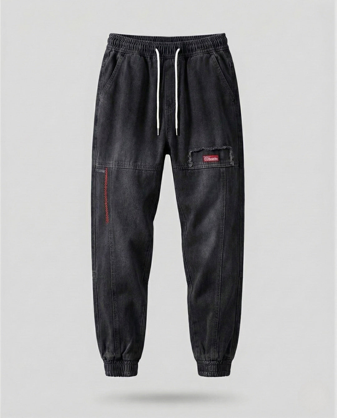 Herr Jeans Jogger med cargo fickor denim joggingbyxor-Eva Jonsson