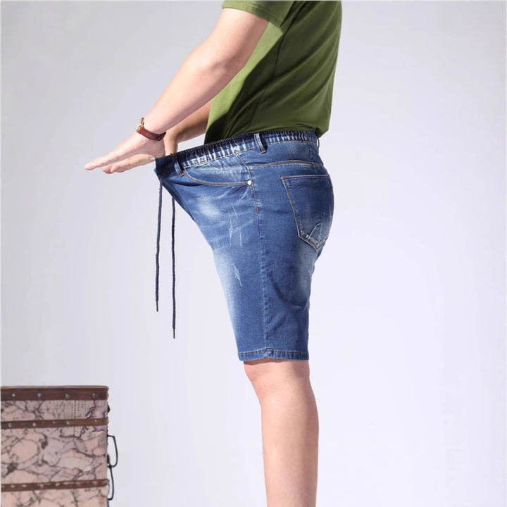 Herr Jeansshorts med elastisk midja och avkopplad passform Mirla-Eva Jonsson