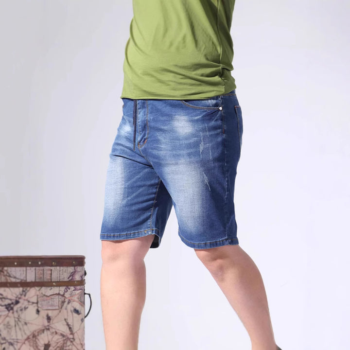 Herr Jeansshorts med elastisk midja och avkopplad passform Mirla-Eva Jonsson