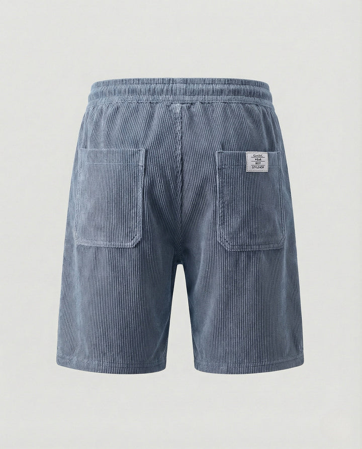Herr Kord-bermuda shorts med elastisk midja-Eva Jonsson