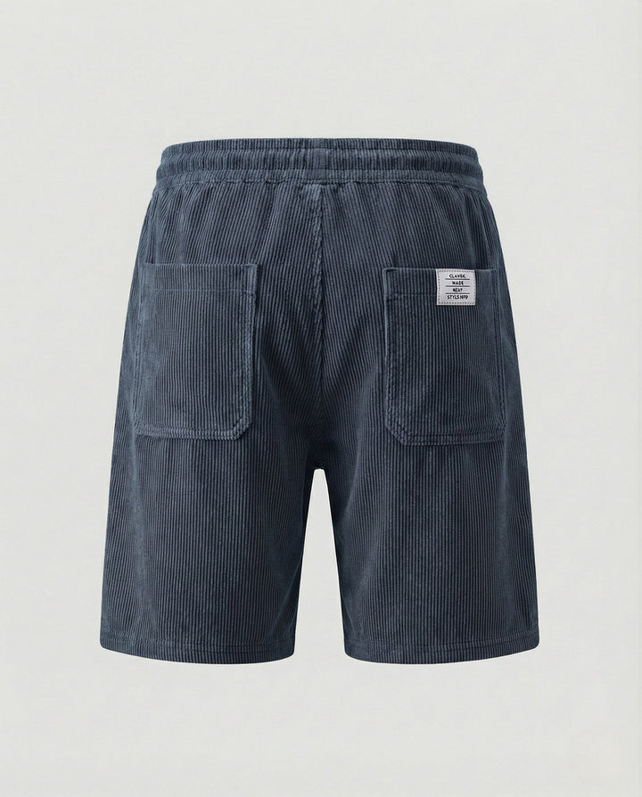 Herr Kord-bermuda shorts med elastisk midja-Eva Jonsson
