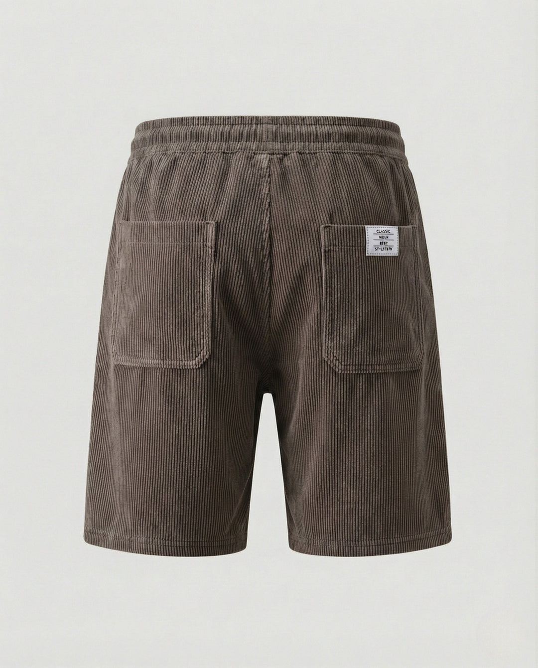 Herr Kord-bermuda shorts med elastisk midja-Eva Jonsson