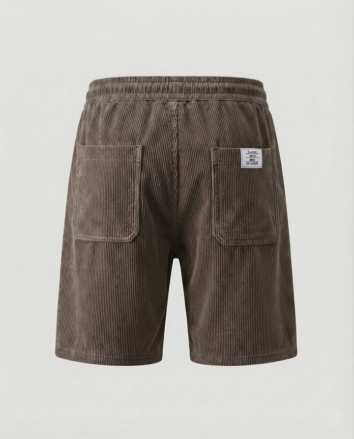 Herr Kord-bermuda shorts med elastisk midja-Eva Jonsson