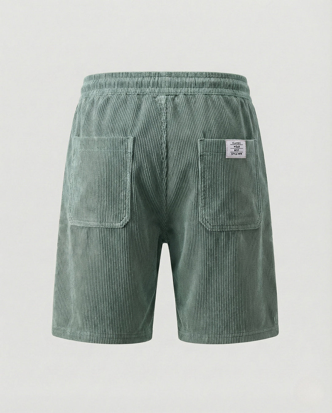 Herr Kord-bermuda shorts med elastisk midja-Eva Jonsson