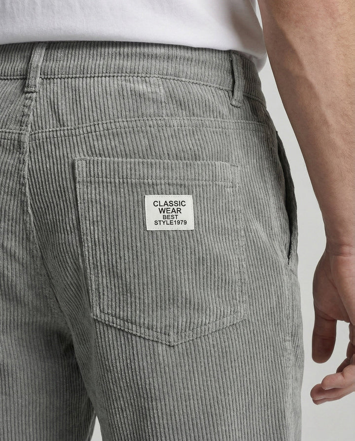 Herr Kord-bermuda shorts med elastisk midja-Eva Jonsson