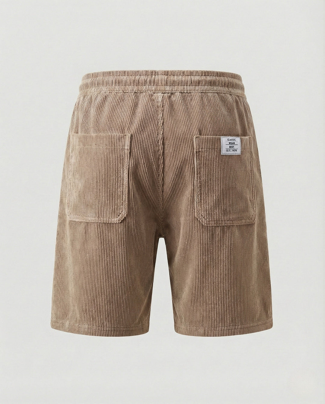 Herr Kord-bermuda shorts med elastisk midja-Eva Jonsson