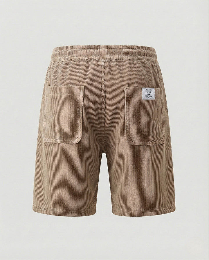 Herr Kord-bermuda shorts med elastisk midja-Eva Jonsson