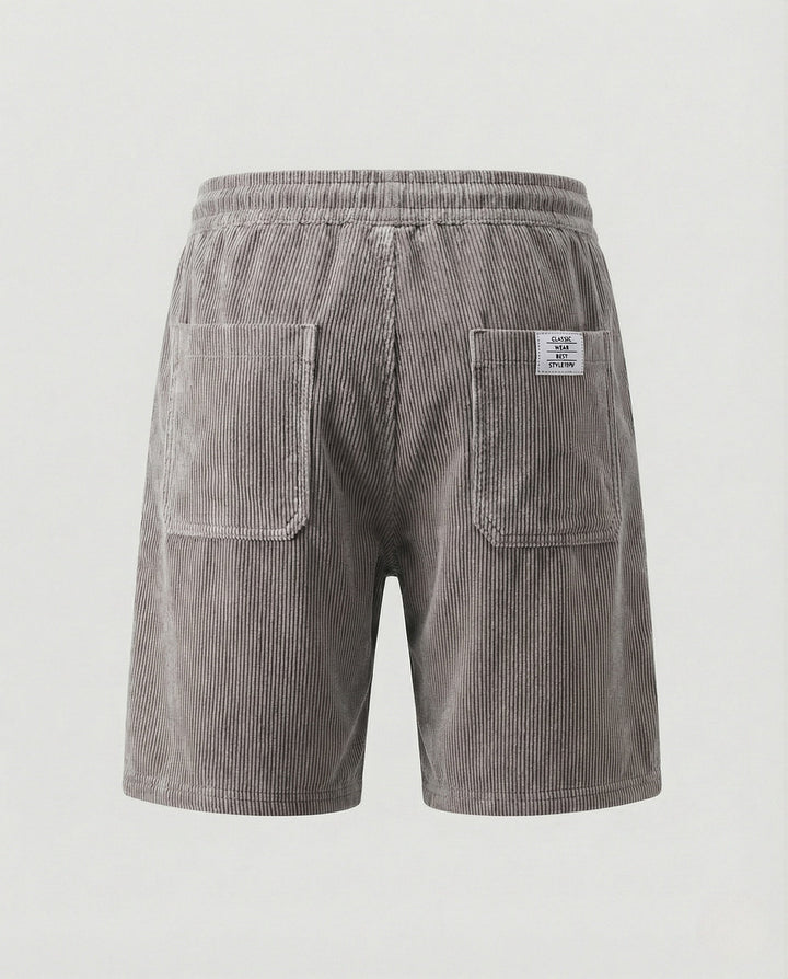 Herr Kord-bermuda shorts med elastisk midja-Eva Jonsson