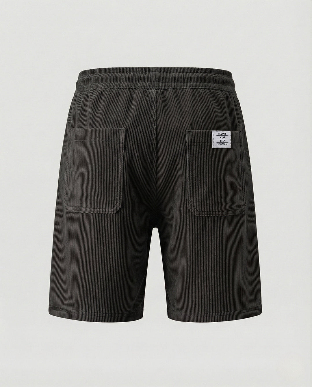 Herr Kord-bermuda shorts med elastisk midja-Eva Jonsson