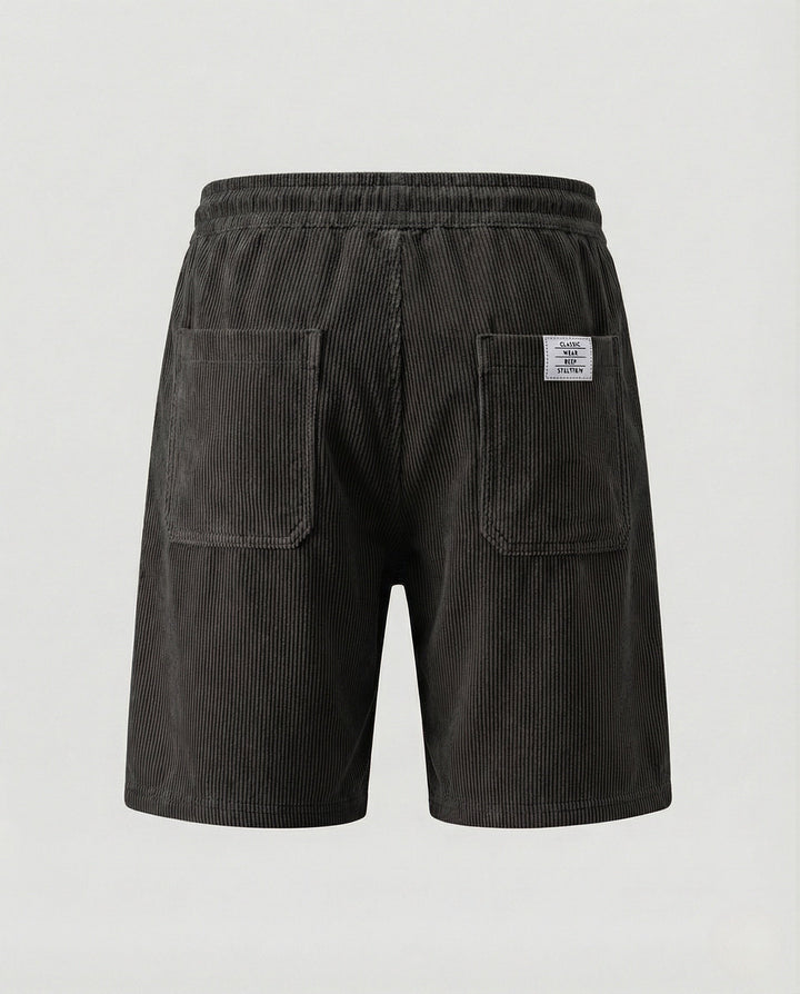 Herr Kord-bermuda shorts med elastisk midja-Eva Jonsson
