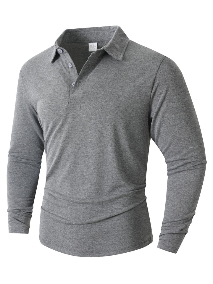 Herr Långärmad Poloshirt med modern skärning Mirla-Eva Jonsson