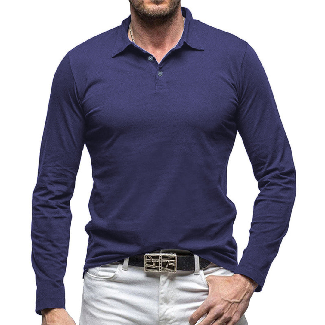 Herr Långärmad Poloshirt med modern skärning Mirla-Eva Jonsson