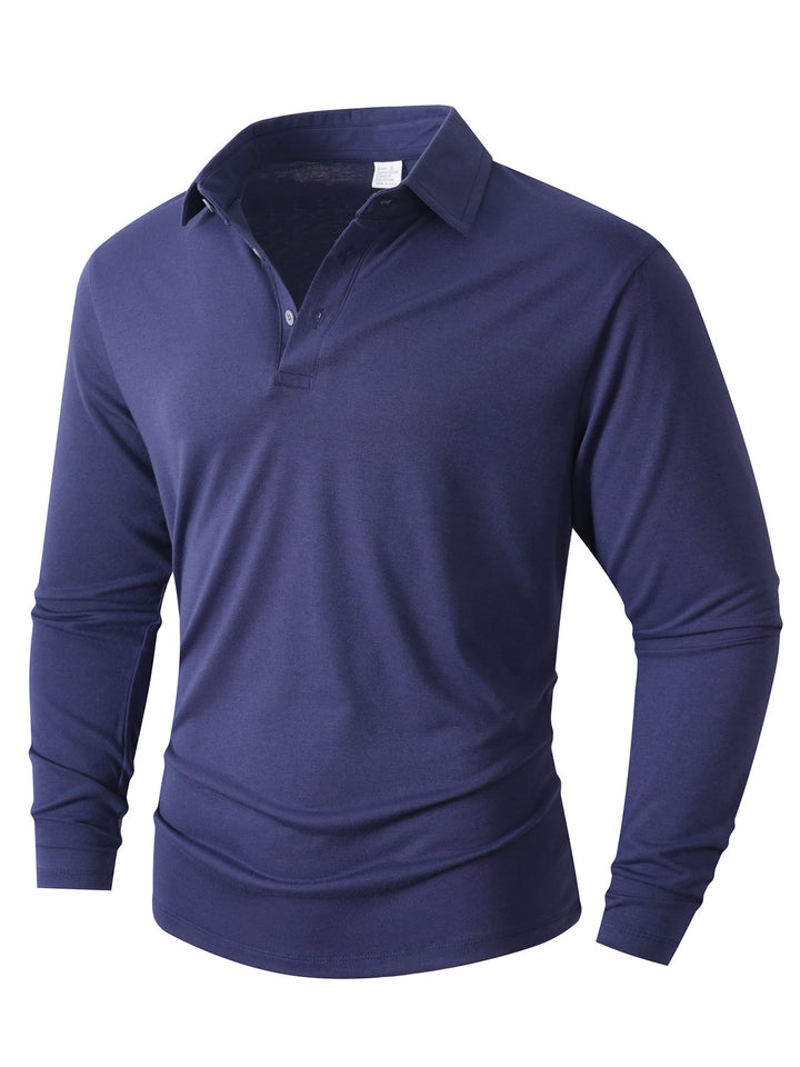 Herr Långärmad Poloshirt med modern skärning Mirla-Eva Jonsson