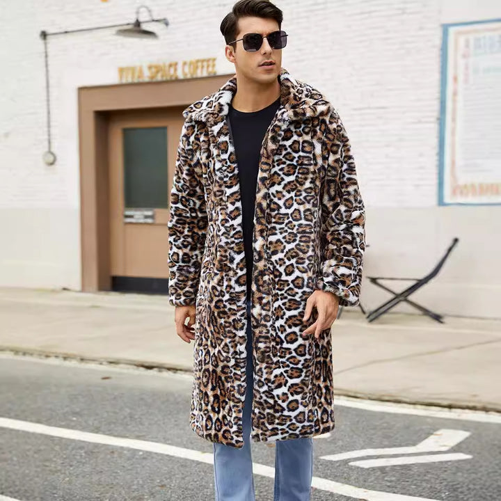 Herr Mode Faux Fur Kappa i Snakeskin Look Mirla-Eva Jonsson
