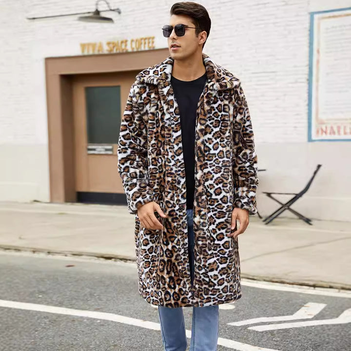 Herr Mode Faux Fur Kappa i Snakeskin Look Mirla-Eva Jonsson