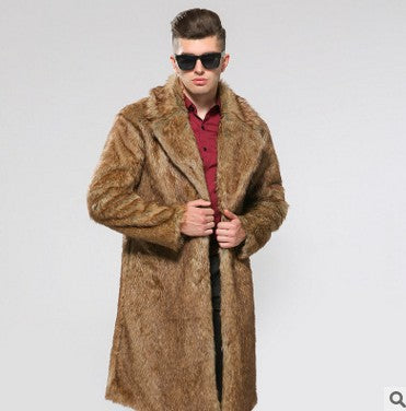 Herr Modischer Faux Fur Coat med elegant skärning och fast krage Mirla-Eva Jonsson