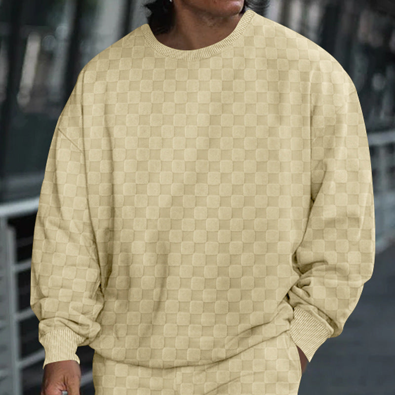 Herr Oversized Sweatshirt med strukturerat mönster Mirla-Eva Jonsson