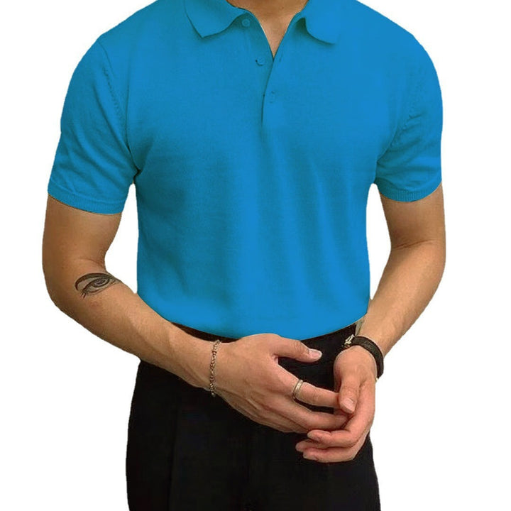 Herr Polo-Shirt i andningsbart bomull med elegant krage Mirla-Eva Jonsson