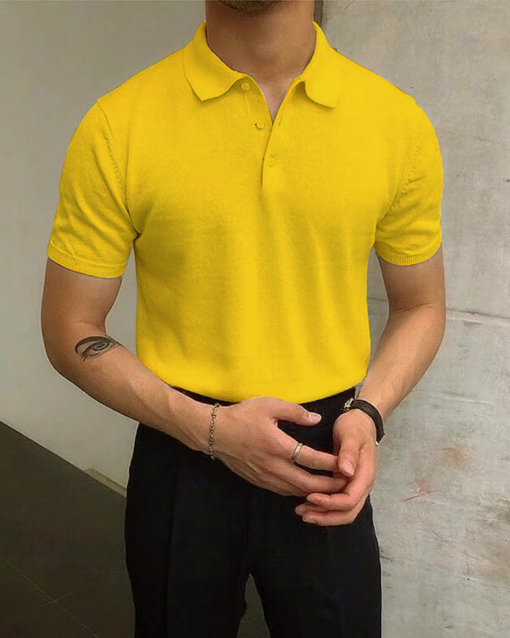 Herr Polo-Shirt i andningsbart bomull med elegant krage Mirla-Eva Jonsson