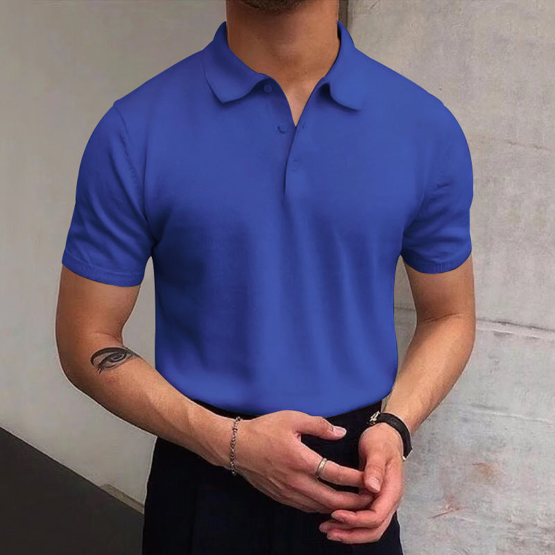 Herr Polo-Shirt i andningsbart bomull med elegant krage Mirla-Eva Jonsson