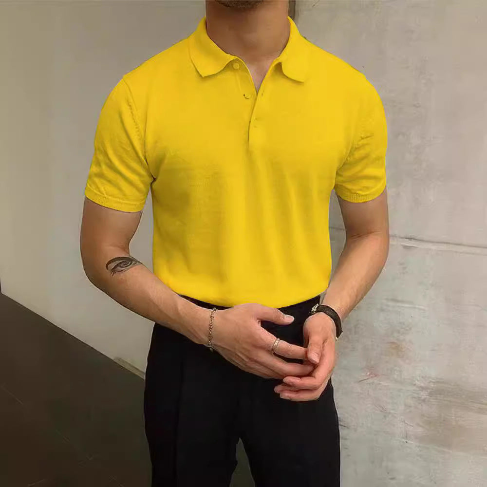 Herr Polo-Shirt i andningsbart bomull med elegant krage Mirla-Eva Jonsson