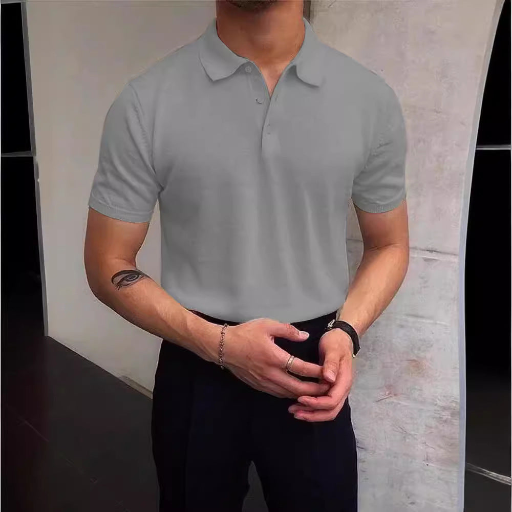 Herr Polo-Shirt i andningsbart bomull med elegant krage Mirla-Eva Jonsson
