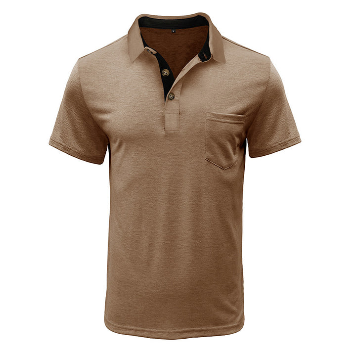 Herr Polo-Shirt med modern krage och bröstficka Mirla-Eva Jonsson