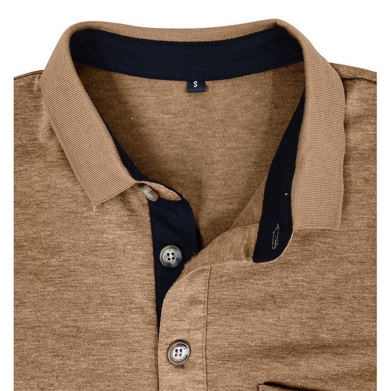 Herr Polo-Shirt med modern krage och bröstficka Mirla-Eva Jonsson