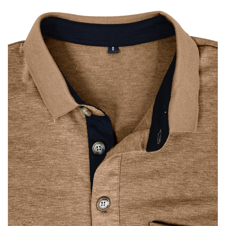 Herr Polo-Shirt med modern krage och bröstficka Mirla-Eva Jonsson