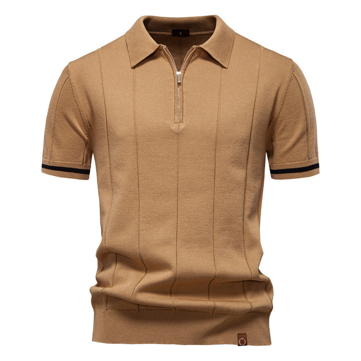 Herr Polo T-shirt med Sportig Dragkedja Mirla-Eva Jonsson