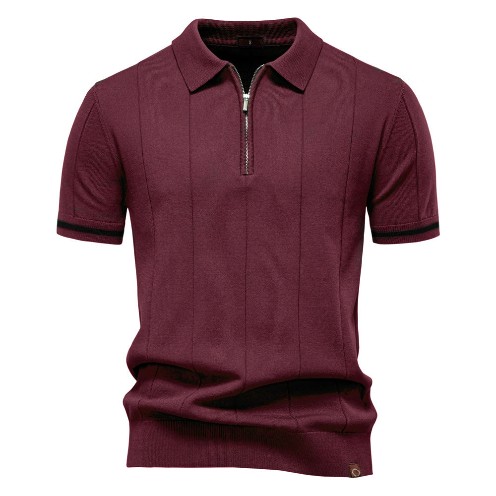 Herr Polo T-shirt med Sportig Dragkedja Mirla-Eva Jonsson