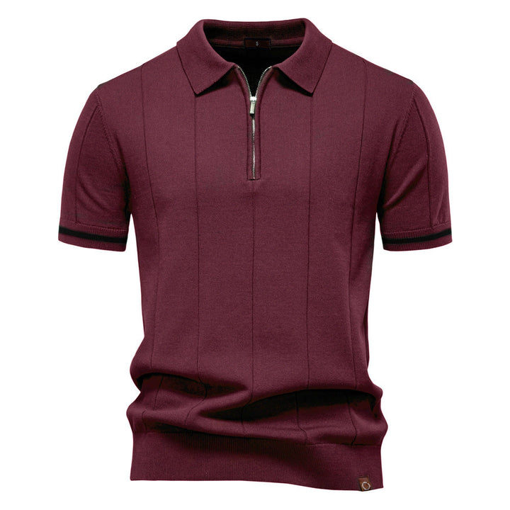 Herr Polo T-shirt med Sportig Dragkedja Mirla-Eva Jonsson