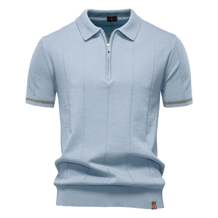 Herr Polo T-shirt med Sportig Dragkedja Mirla-Eva Jonsson
