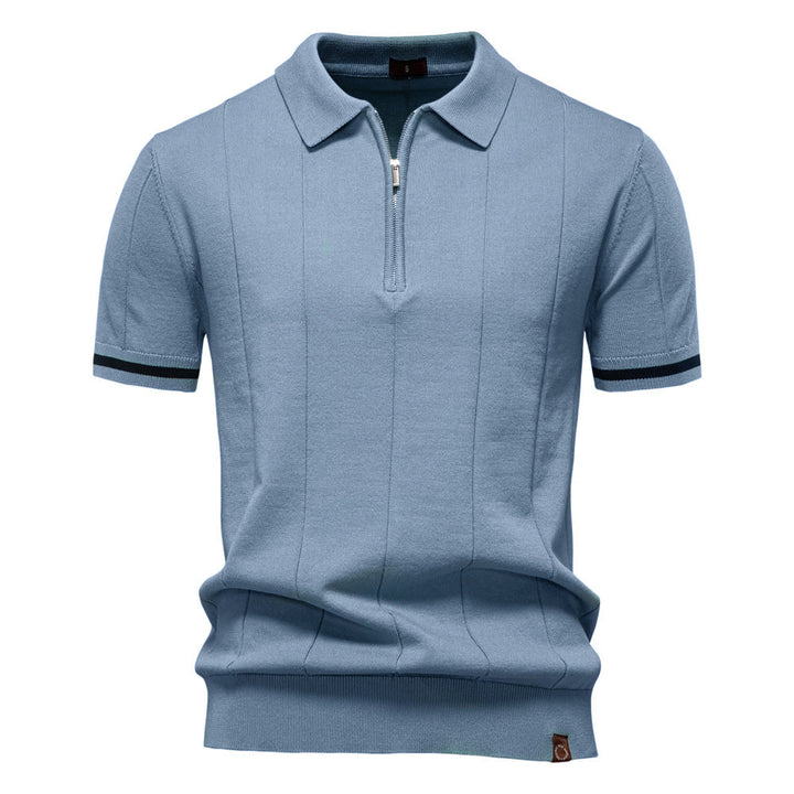Herr Polo T-shirt med Sportig Dragkedja Mirla-Eva Jonsson