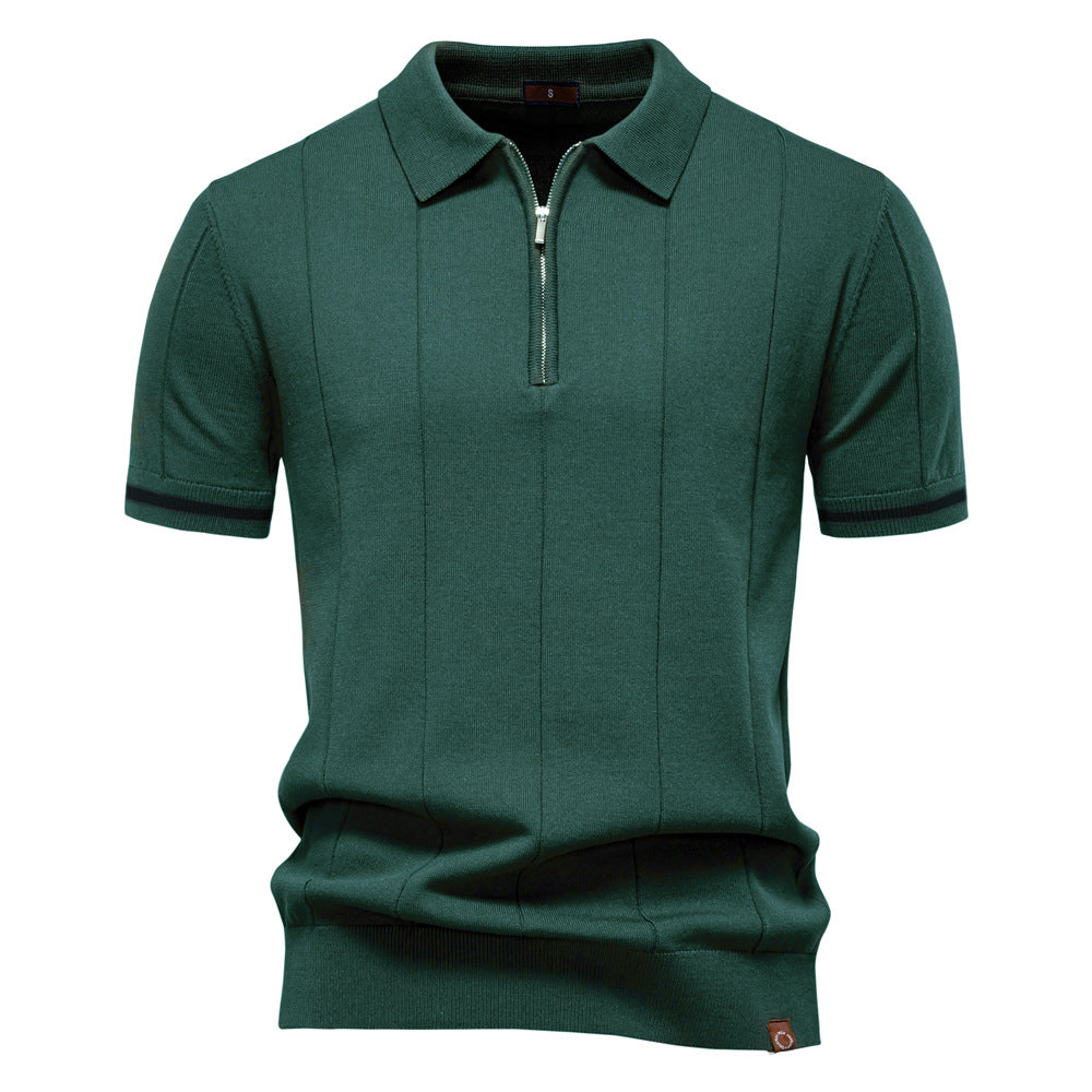 Herr Polo T-shirt med Sportig Dragkedja Mirla-Eva Jonsson